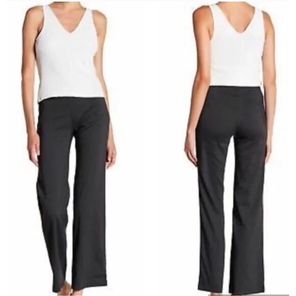 Women's Eileen Fisher Charcoal Linen Blend Stretch Pant size 16 Lagenlook Boho - Picture 1 of 6